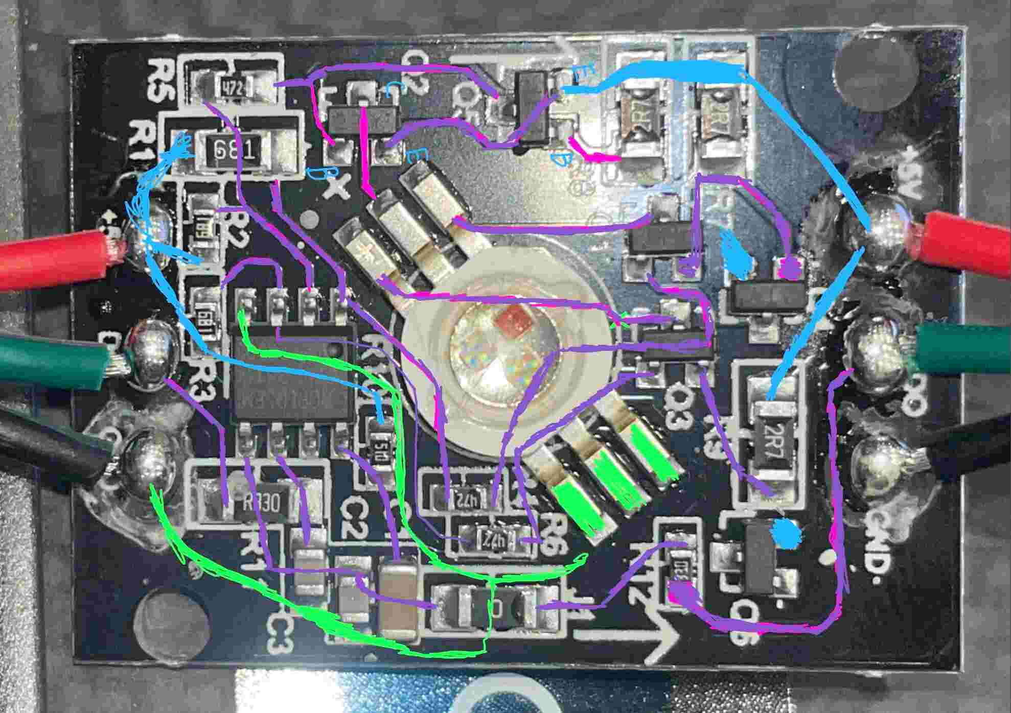 Assumed Adafruit PCB layout sketch